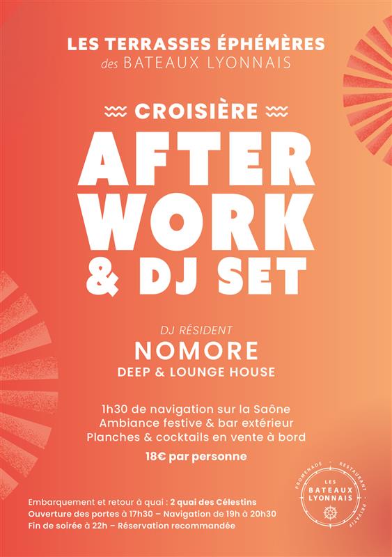 Croisière Afterwork et DJ set à bord du Bateau Saint-Exupéry