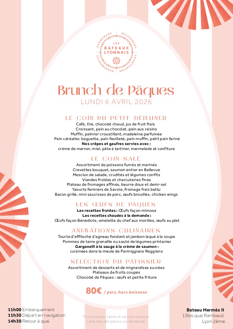 April 21st, 2025 - Easter brunch cruise